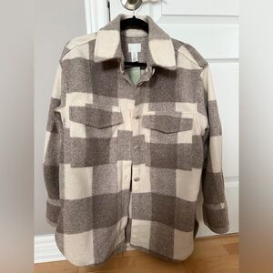 H&M Plaid Overshirt Jacket
